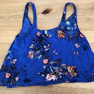 Free People Floral Crop